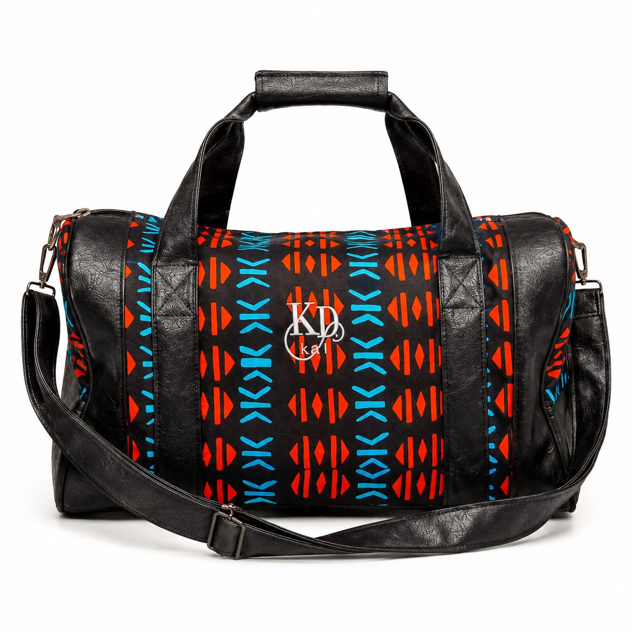 Kai Kitenge Travel Bag thumbnail, Sky Blue Tribal