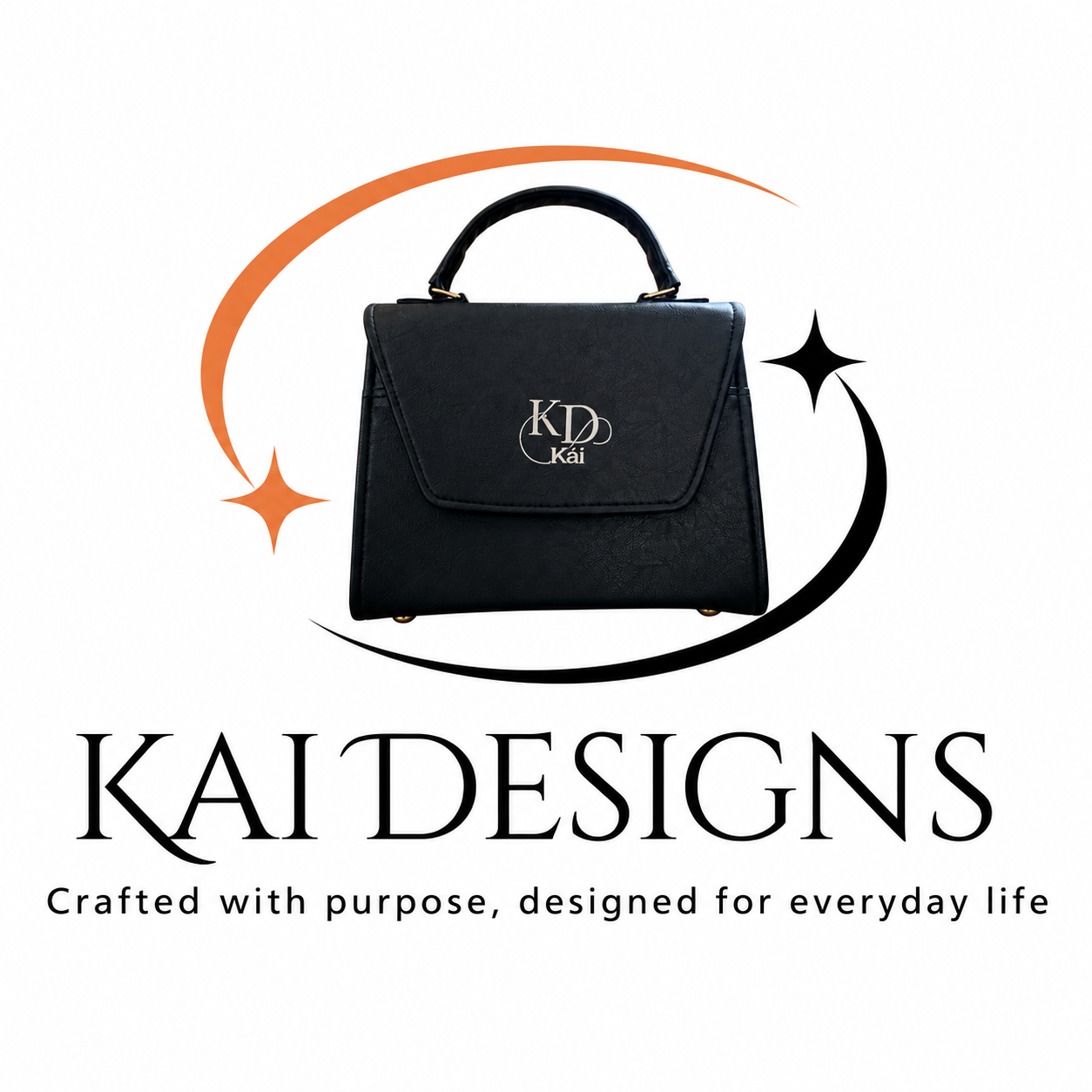 Kai Designs wordmark and bag illustration